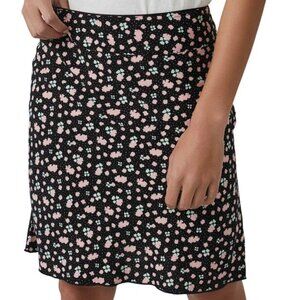 FP black floral IRL Ditsy-Print Pull-On Skirt